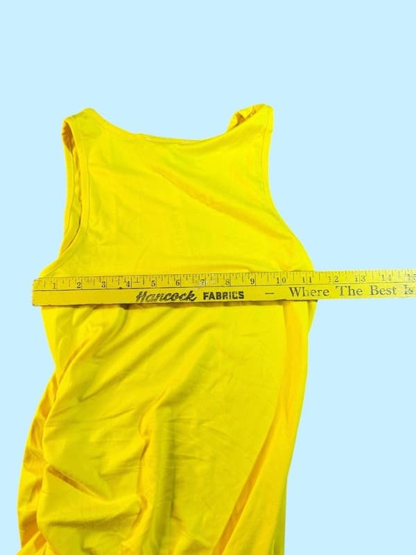 Capella Yellow Ruched Side Knot Sleeveless Maxi Dress Size Small - Thumbnail 8