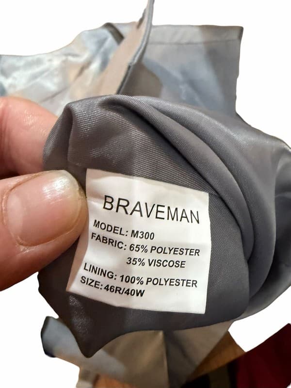 New Braveman Men's Model M300 Gray Suit Separates Dress Vest - Size 46R - Thumbnail 3