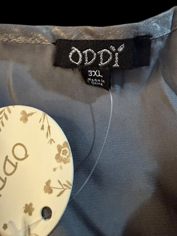 Oddi Charcoal Grey Satin Lace Trim V-Neck Cami Top 3XL - Thumbnail 4