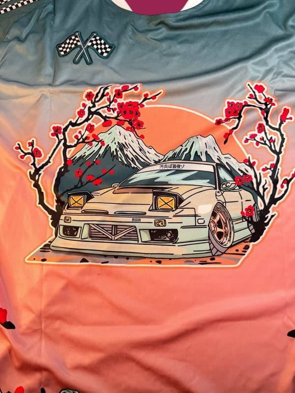 808 Exclusives JDM Racing Team Cherry Blossom 240SX Drift Jersey XL - Thumbnail 8