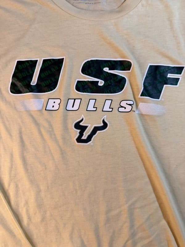 NWT Colosseum NCAA South Florida USF Bulls Men's Tan Long Sleeve T-Shirt L - Thumbnail 9