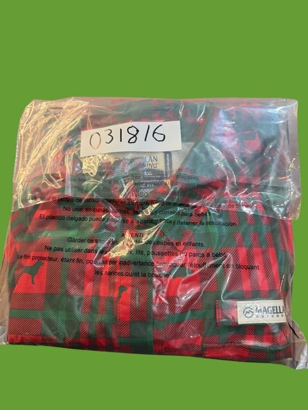 Magellan Outdoors Women's Fish Gear Plaid Christmas Animal Print Shirt Dress XXL - Thumbnail 9