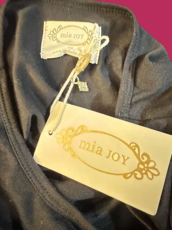 Joyfolie Mia Joy Lorelei High Low Tiered Mesh Dress in Off Black Floral Size 12 - Thumbnail 3