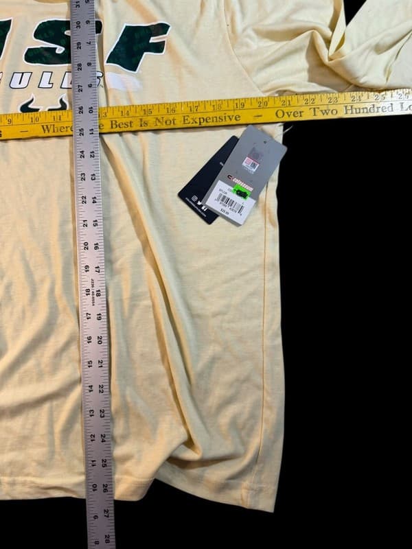 NWT Colosseum NCAA South Florida USF Bulls Men's Tan Long Sleeve T-Shirt L - Thumbnail 8