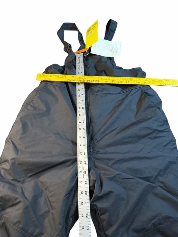 NWT Kids' All in Motion Solid Black Snow Bibs Water Resistant Large Plus 14W/16W - Thumbnail 10