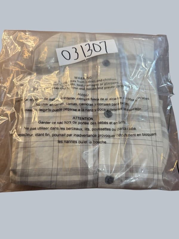 PAIGE Everett Long Sleeve Plaid Performance Flannel Shirt in Misty Day S - Thumbnail 7