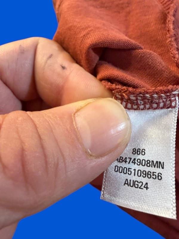 Abound Men's XL Long Sleeve Cotton Pocket T-Shirt Terracotta - Thumbnail 4