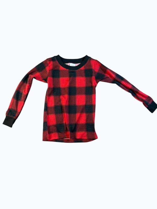 Jaclyn New York Sleepwear Toddler 3T Red Buffalo Plaid Pajama Top - Image 1