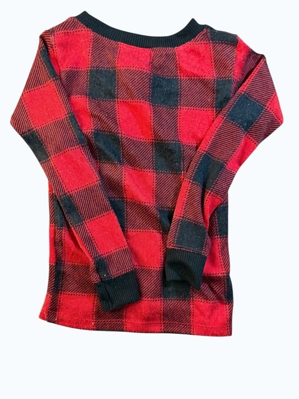 Jaclyn New York Sleepwear Toddler 3T Red Buffalo Plaid Pajama Top - Thumbnail 2