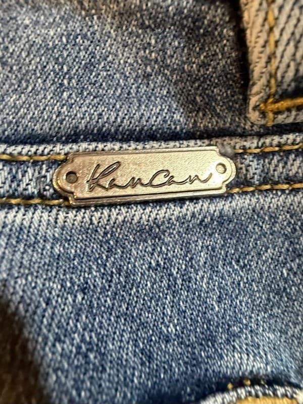 KanCan Signature Mid-Rise Ankle Skinny Distressed Raw Hem Jeans Size 28 - Thumbnail 3