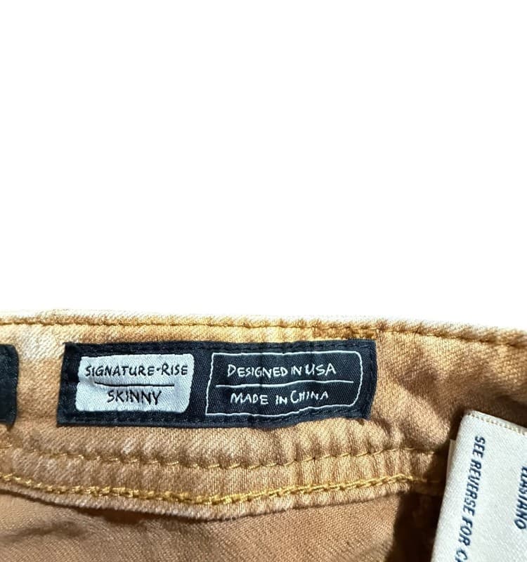 Miss Me Signature Rise Skinny Jeans Mustard Yellow Womens Size 27 TW57551 - Thumbnail 4