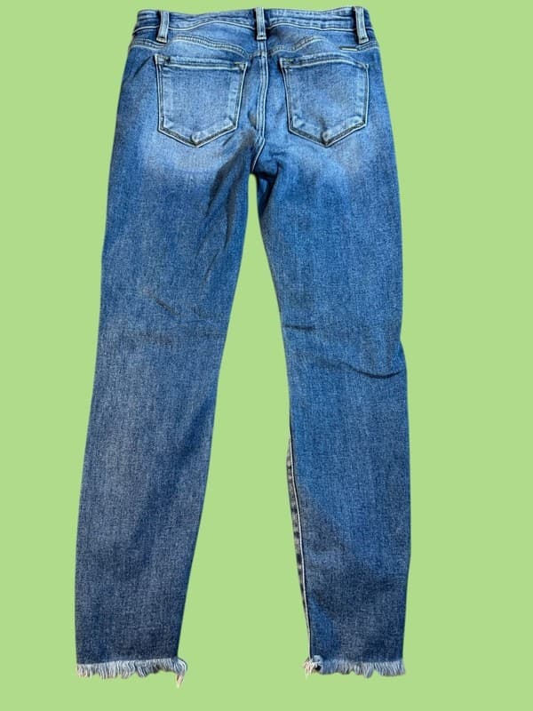 KanCan Signature Mid-Rise Ankle Skinny Distressed Raw Hem Jeans Size 28 - Thumbnail 2