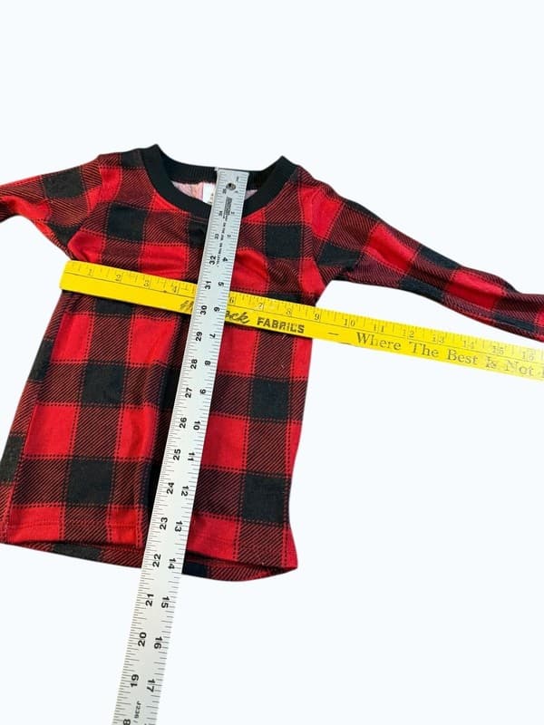 Jaclyn New York Sleepwear Toddler 3T Red Buffalo Plaid Pajama Top - Thumbnail 4