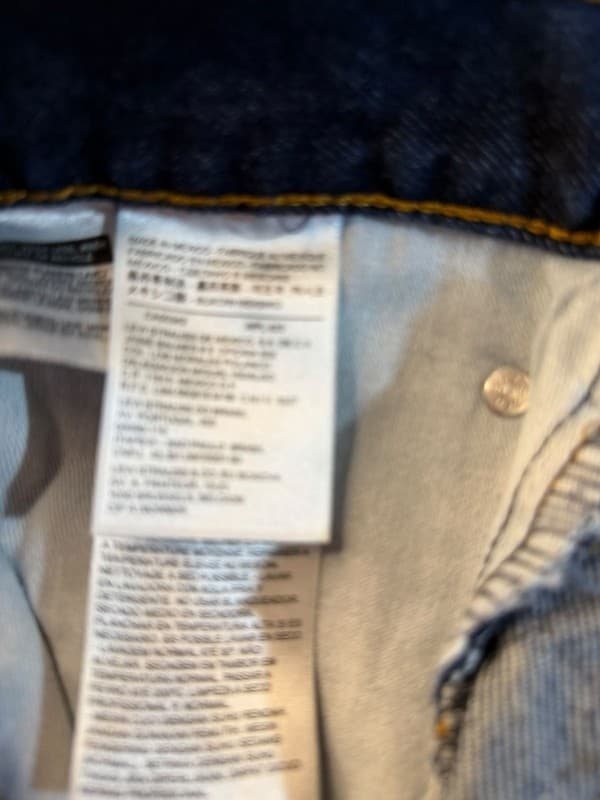 Levi's 517 Bootcut Jeans 42x30 Dark Wash 2008 Vintage NWT Flare Denim - Thumbnail 4