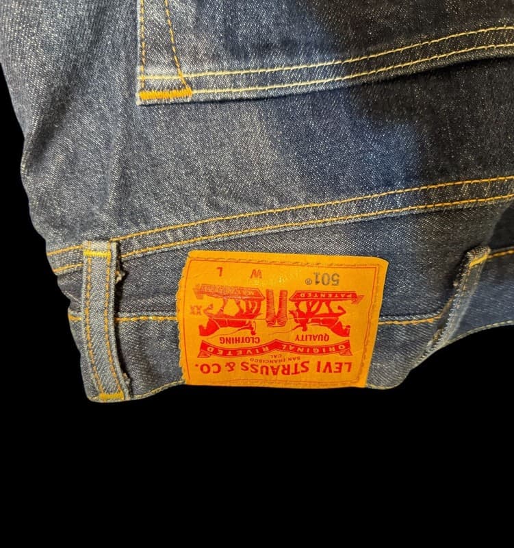 Levi’s 501 Indigo Button Fly Jeans Men’s 48x32 Like unused - Thumbnail 11