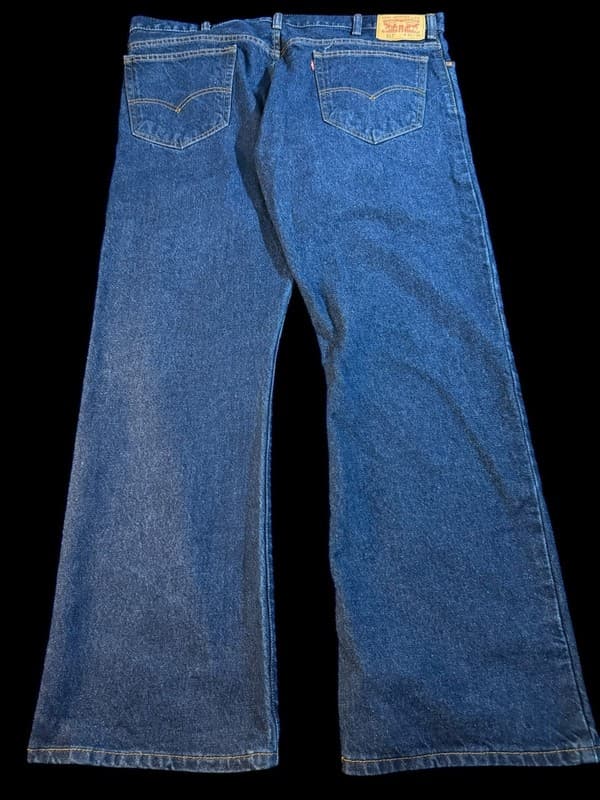 Levi's 517 Bootcut Jeans 42x30 Dark Wash 2008 Vintage NWT Flare Denim - Thumbnail 2