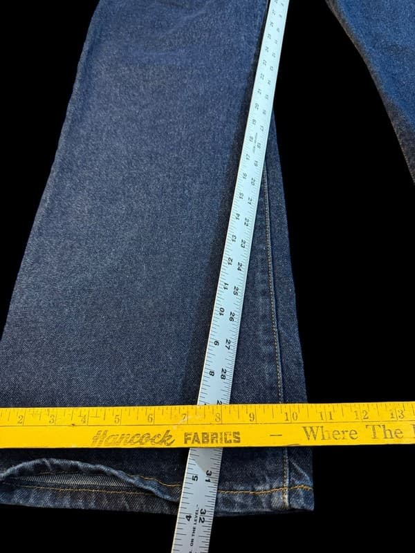 Levi's 517 Bootcut Jeans 42x30 Dark Wash 2008 Vintage NWT Flare Denim - Thumbnail 8