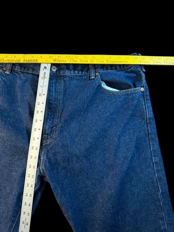 Levi's 517 Bootcut Jeans 42x30 Dark Wash 2008 Vintage NWT Flare Denim - Thumbnail 7