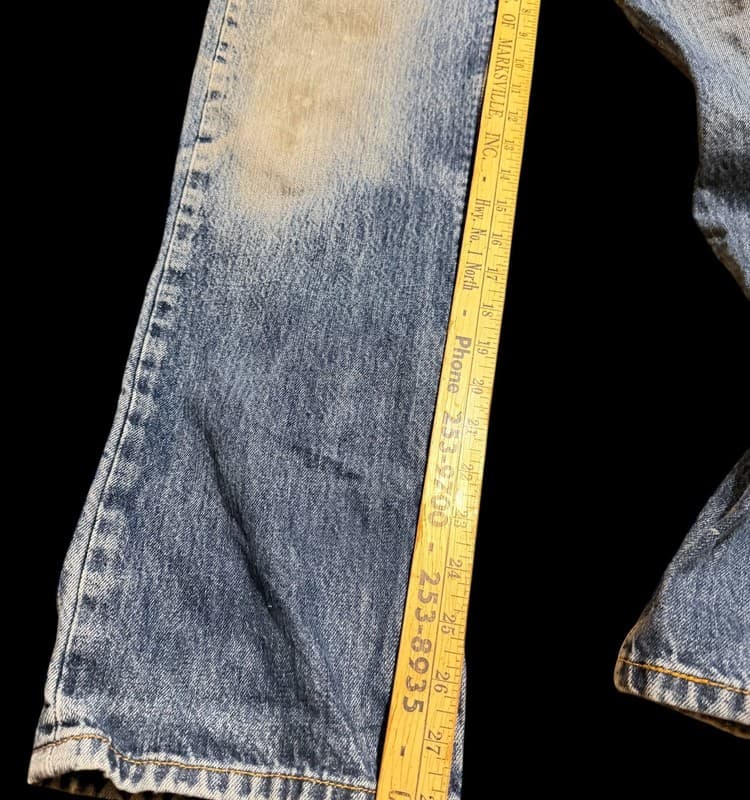 Levi’s 501 Original Fit Jeans W31 Distressed Faded Button Fly Workwear - Thumbnail 7