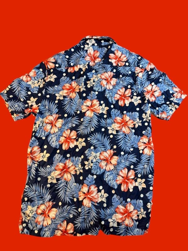 Cactus Man Ricky Singh Men's Floral Hawaiian Short Sleeve Button Up Shirt - Thumbnail 2