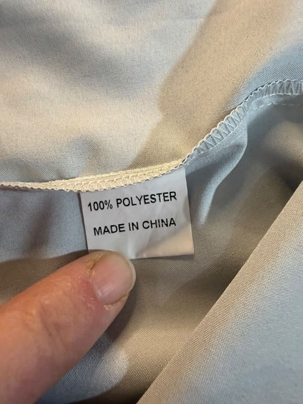 Men’s 1XL Short Sleeve Button Up Bowling Shirt Blue Palm Tree Graphic 100% Pol - Thumbnail 4