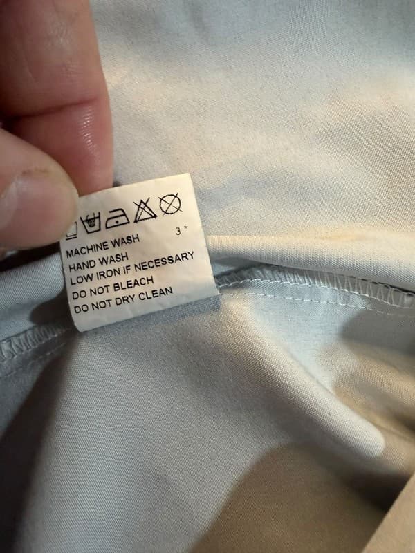 Men’s 1XL Short Sleeve Button Up Bowling Shirt Blue Palm Tree Graphic 100% Pol - Thumbnail 5