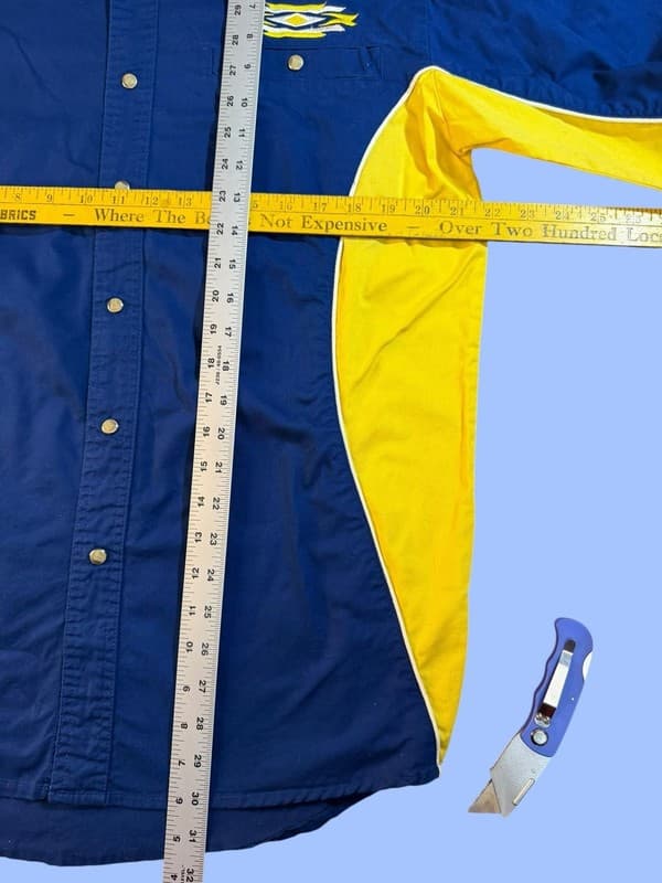 Vintage Wrangler Western Pearl Snap Native Aztec Print Long Sleeve Shirt M - Thumbnail 6