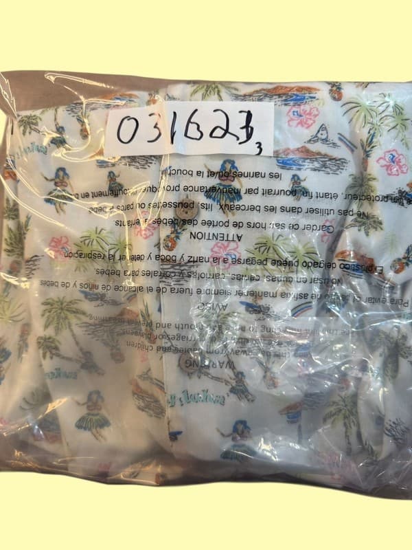 Cremieux Men's Large Tropical Hawaiian Hula Dancer Palm Tree Button Up Shirt - Thumbnail 5