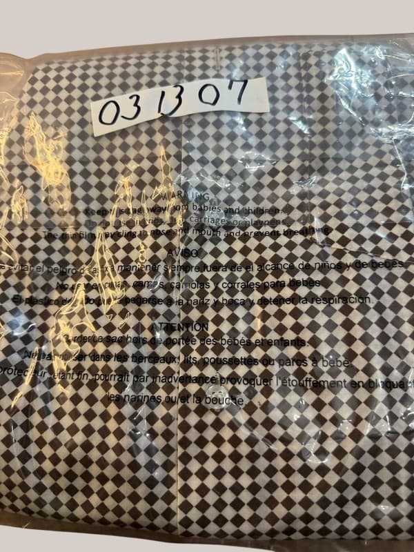 Vintage Kmart Permanent Press Brown Diamond Checkered Button Down Shirt 17-34 - Thumbnail 7