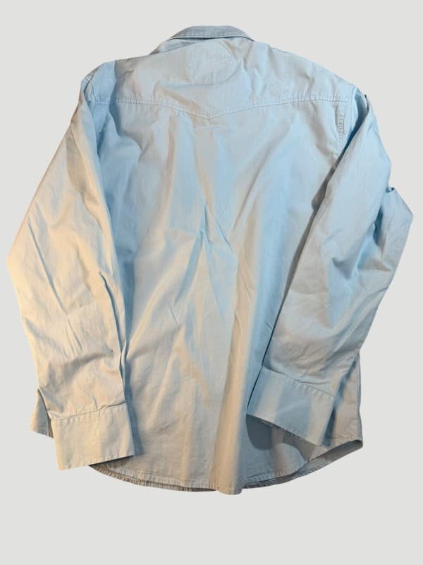 Los Altos Men's Light Blue 100% Cotton Pearl Snap Western Shirt Size L - Thumbnail 2