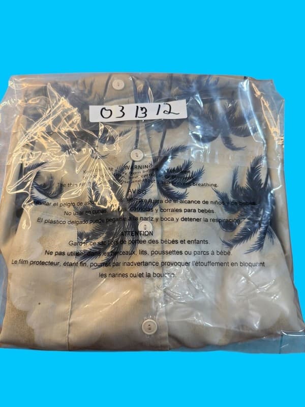 Vintage 90s L.A. Beat Hawaiian Shirt Palm Tree Scenic Print Womens Oversized L - Thumbnail 6