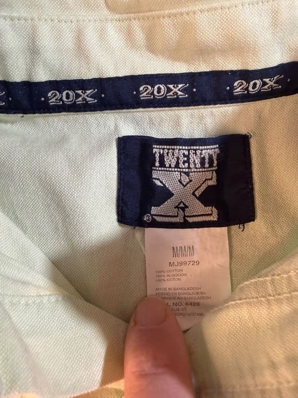 Wrangler 20X National High School Rodeo Assoc. All Star Team Button Down Size M - Thumbnail 3