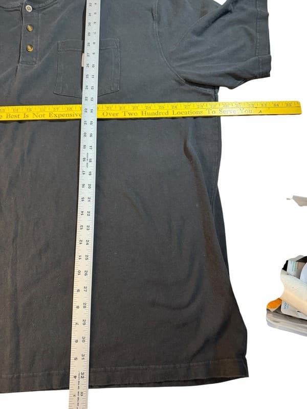 Carhartt Mens Loose Fit Heavyweight Short-Sleeve Henley Pocket T-Shirt 3XL Black - Thumbnail 6