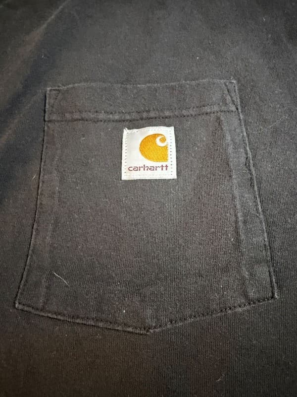 Carhartt Mens Loose Fit Heavyweight Short-Sleeve Henley Pocket T-Shirt 3XL Black - Thumbnail 5