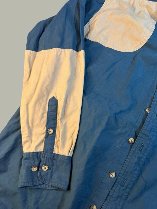 Bob Allen High Prairie Long Sleeve Shooting Shirt - Navy/Tan Medium - Thumbnail 9