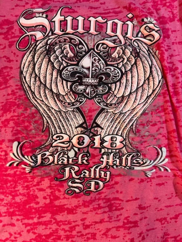 Sturgis 2018 Black Hills Rally SD Pink Burnout V-Neck T-Shirt - Thumbnail 6