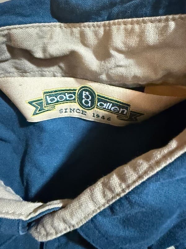 Bob Allen High Prairie Long Sleeve Shooting Shirt - Navy/Tan Medium - Thumbnail 3