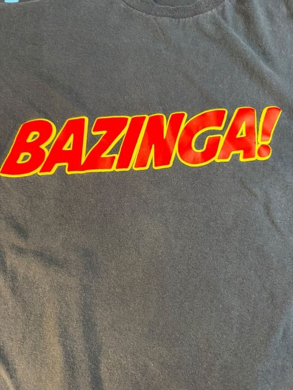 The Big Bang Theory Sheldon Cooper Bazinga! Navy Blue Graphic T-Shirt - Thumbnail 4