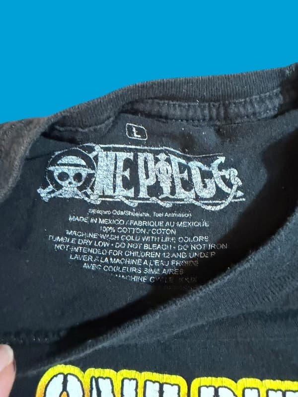 One Piece Straw Hat Crew Manga Panel Graphic T-Shirt Black Men's Size Large - Thumbnail 3