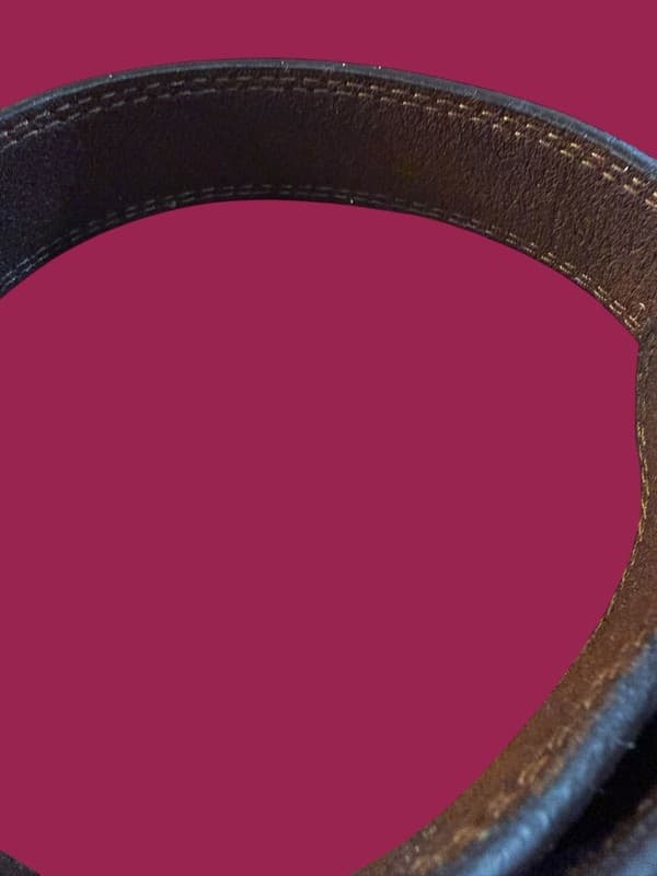 Vintage Western Leather Belt Brown Longhorn Steer Silver Buckle Stars Cowboy 24� - Thumbnail 3