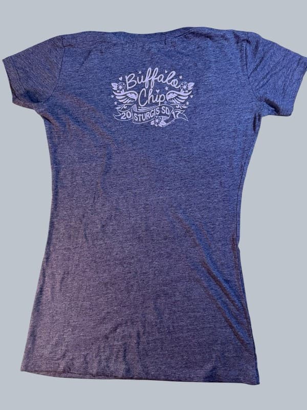 Hot Leathers Buffalo Chip Sturgis 2017 Biker V-Neck Graphic T-Shirt Medium - Thumbnail 2