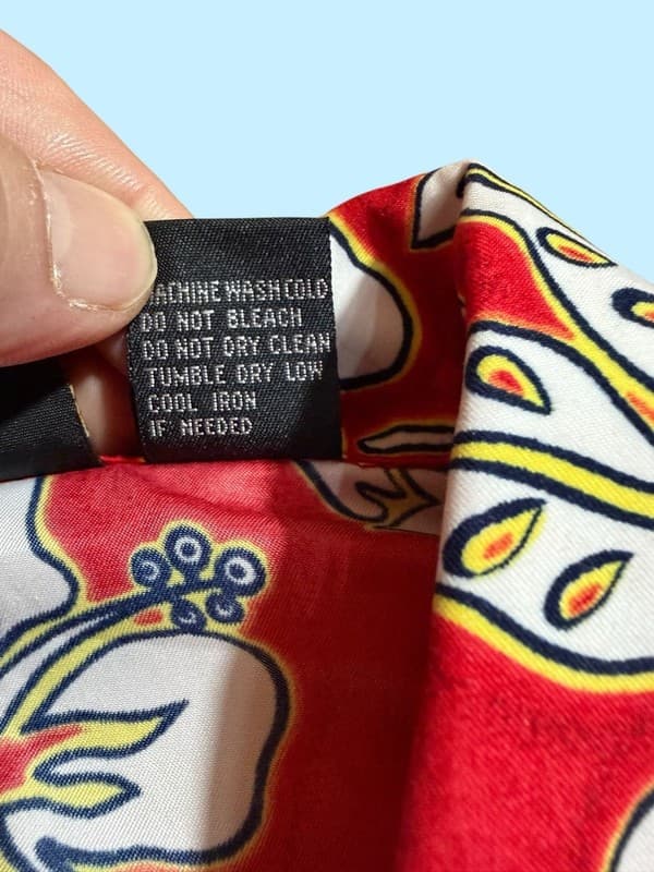 ODO Men's Red Hibiscus Floral Tropical Hawaiian Aloha Shirt Size Large - Thumbnail 4