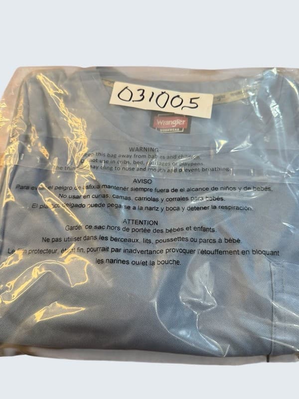 Wrangler Workwear Men's Short Sleeve Performance Pocket T-Shirt Blue 2XL - Thumbnail 7