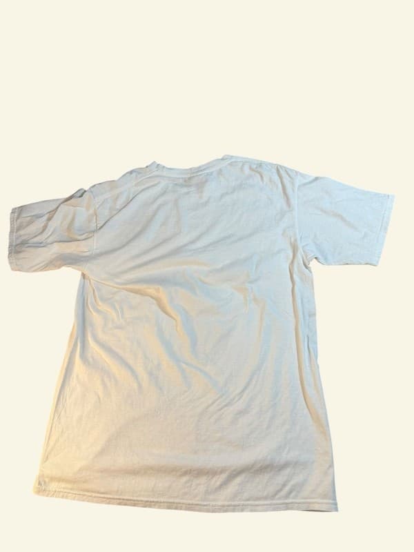 Port & Company White Happy Girl Ghost Face Halloween Costume T-Shirt Size Medium - Thumbnail 2