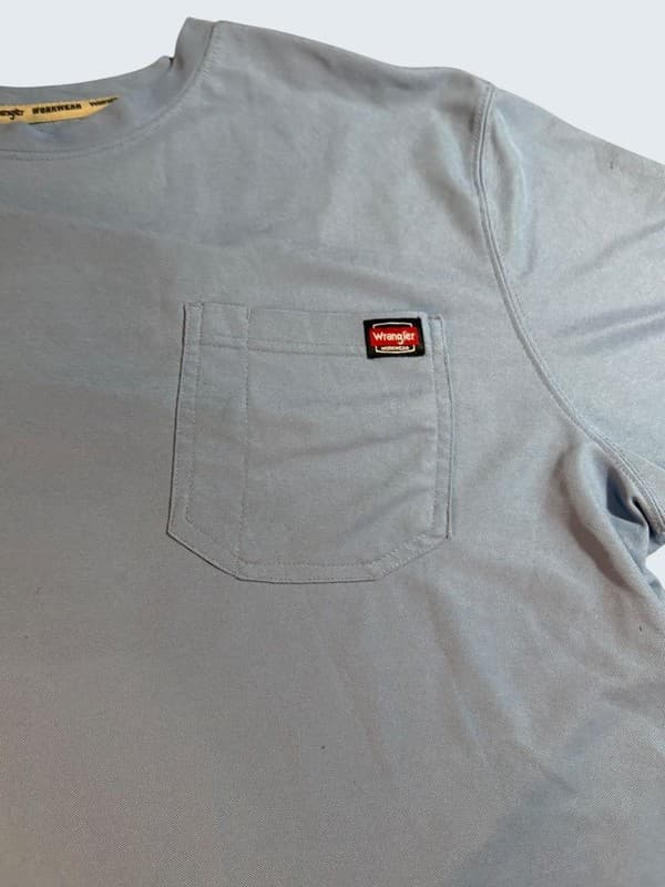 Wrangler Workwear Men's Short Sleeve Performance Pocket T-Shirt Blue 2XL - Thumbnail 5