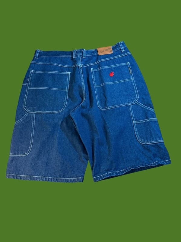 Vintage Rocawear Baggy Denim Carpenter Shorts Y2K Hip Hop Jorts Size 42 - Thumbnail 2