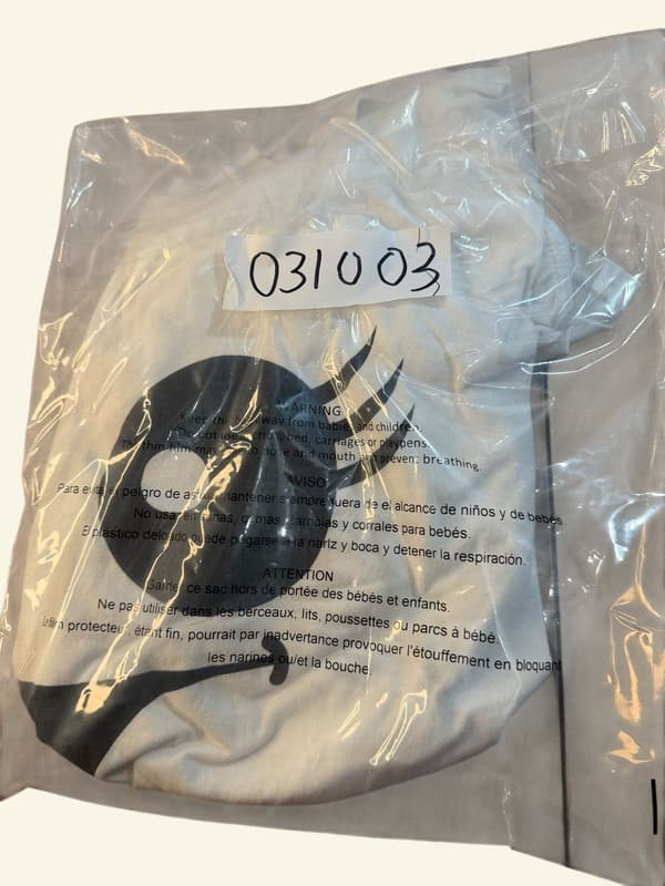 Port & Company White Happy Girl Ghost Face Halloween Costume T-Shirt Size Medium - Thumbnail 6