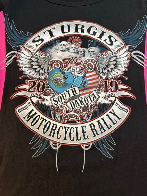 Vance Biker Wear 2019 Sturgis 79th Annual Motorcycle Rally Womens T-Shirt Medium - Thumbnail 4