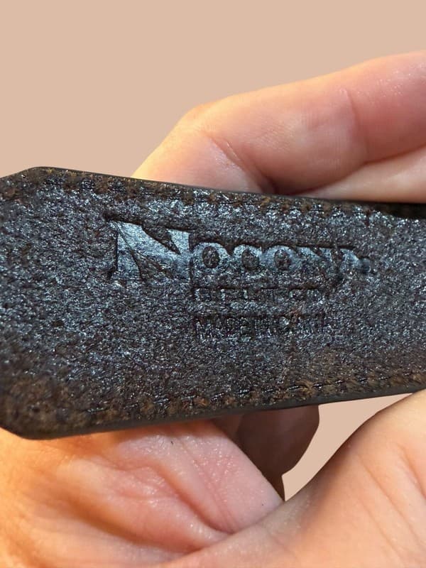 Nocona Vintage Brown Floral Hand-Tooled Western Leather Belt Size 46 - Thumbnail 2