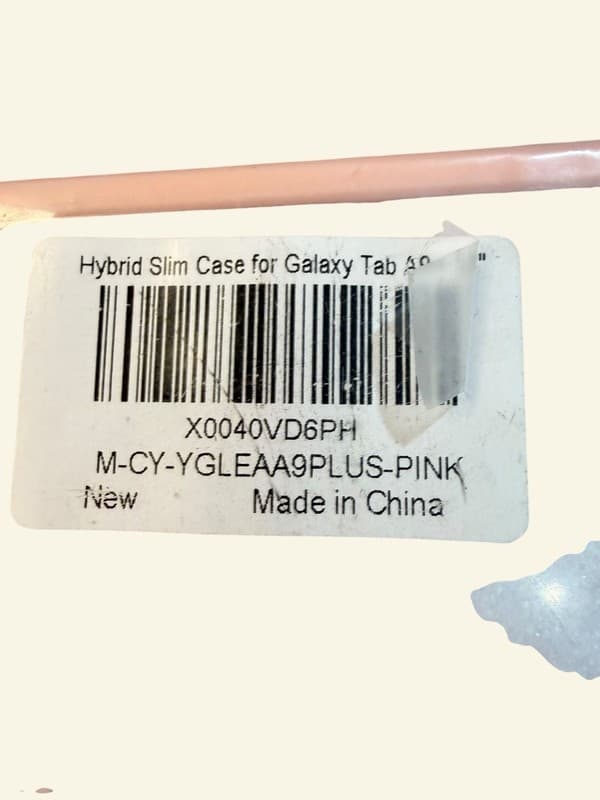 Hybrid Slim Pink Tri-Fold Smart Folio Case for Samsung Galaxy Tab A9 Plus - Thumbnail 3